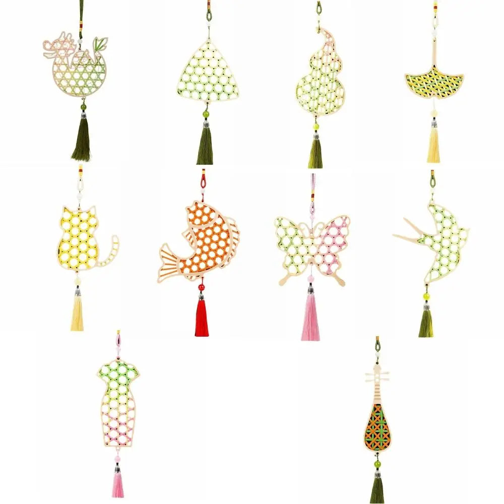 Handmade Bamboo Pendant Material Cat Butterfly Zongzi Dragon Boat