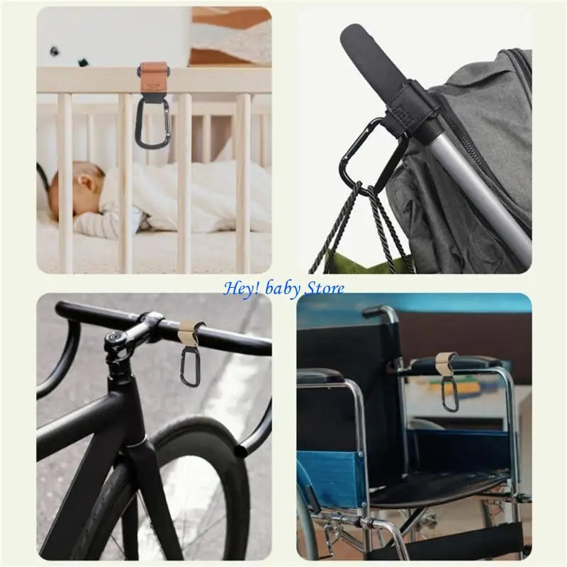 Adjustable Anti-Skid Stroller Hooks | Pram Bag Hangers