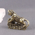 Solid Brass Elk Moose Figurine | Retro Desk Statue & Ornament