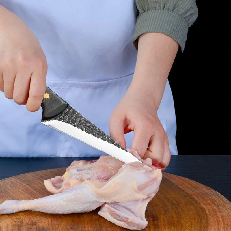 InLeung Stainless Steel Boning & Filleting Knife – Wood Handle