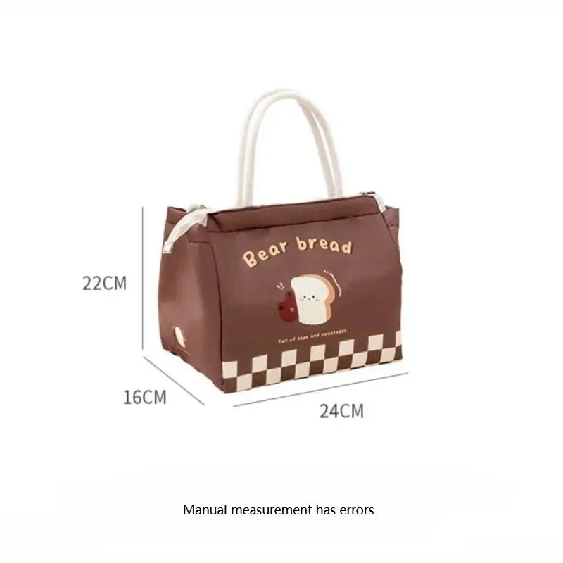 Cute Thermal Lunch Bag – Large Insulated Tote for Women & Kids