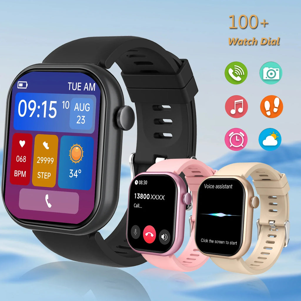 LOMAXFR Smartwatch – Wireless Calling, Multi-Sport, iPhone & Android