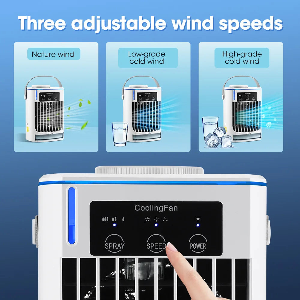 URGGU USB Desktop Misting Fan – 3-Speed Cool Air Humidifier