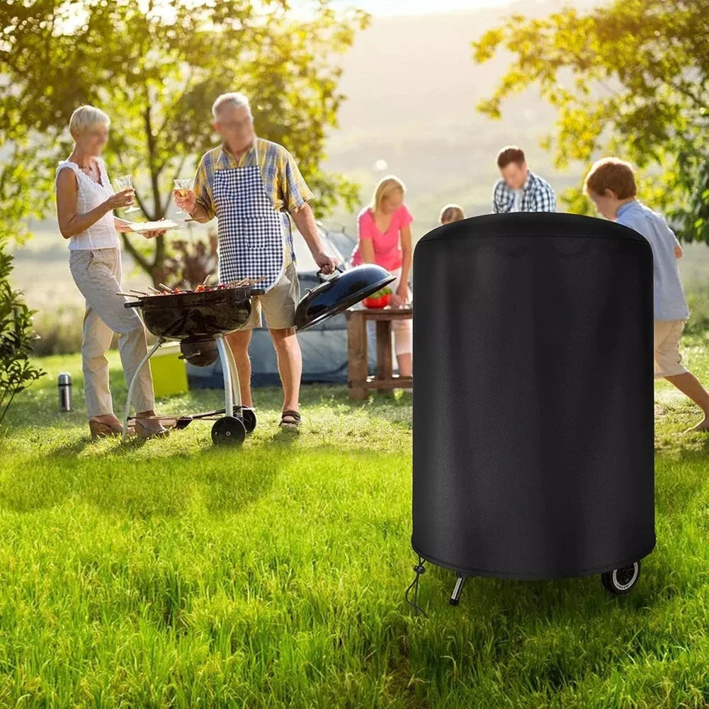 Round Grill Cover Outdoor Dustproof Kettle BBQ Raweao Weber