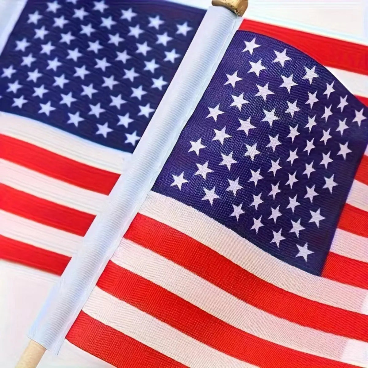 USA Hand Waving Flag 20x30cm Double-Sided Polyester – 12 Pack