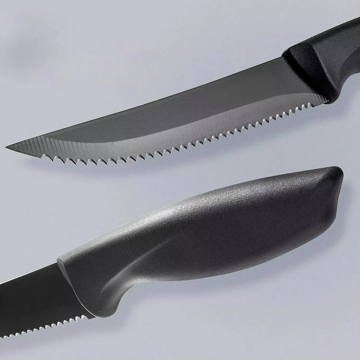 Serrated Steak Knife Set | Stainless Steel Ergonomic Handle