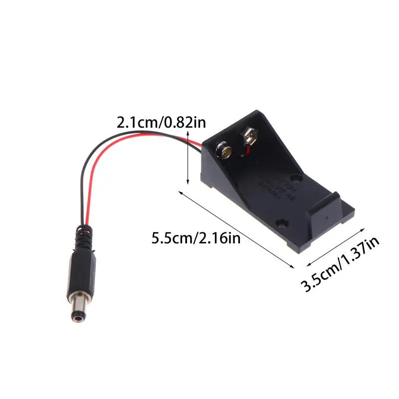 9V Battery Clip Holder Case Box Wire Leads DIY Interface Accessories