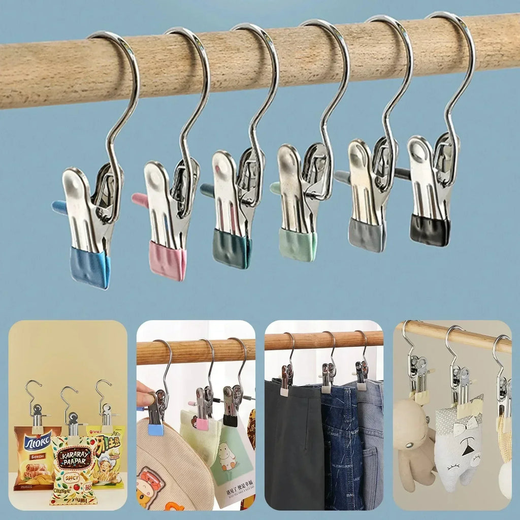 Stainless Steel Clothes Clips | Wardrobe & Laundry Organizer