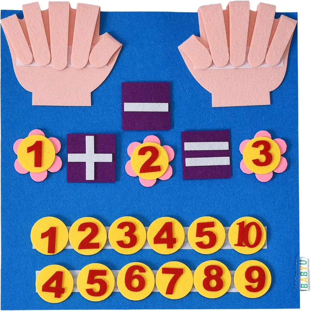 Montessori Felt Finger Numbers Math Toy for Toddlers Ages 3–6