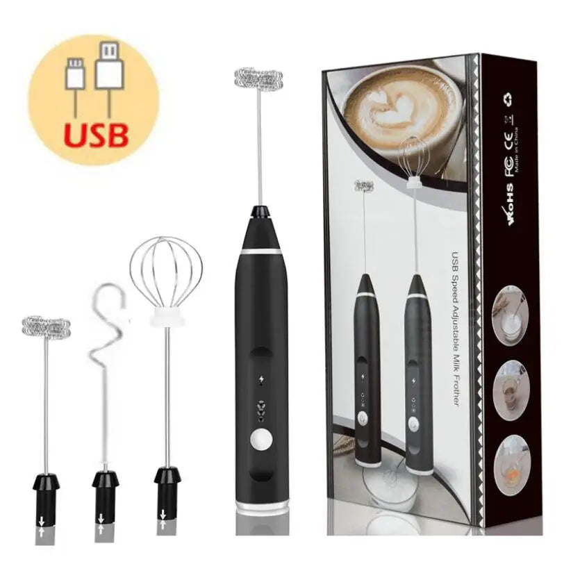 BALASHOV USB Rechargeable Milk Frother – 3-Speed Electric Whisk
