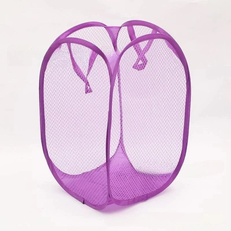 Foldable Mesh Laundry Basket | Collapsible Clothes & Toy Storage