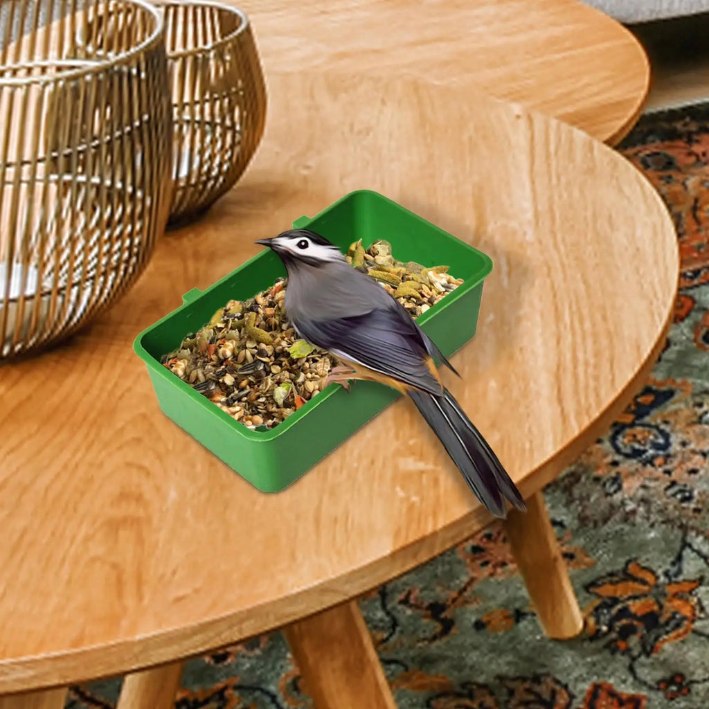 Hanging Bird Bath Cube – Cage Tray for Parrots & Budgies