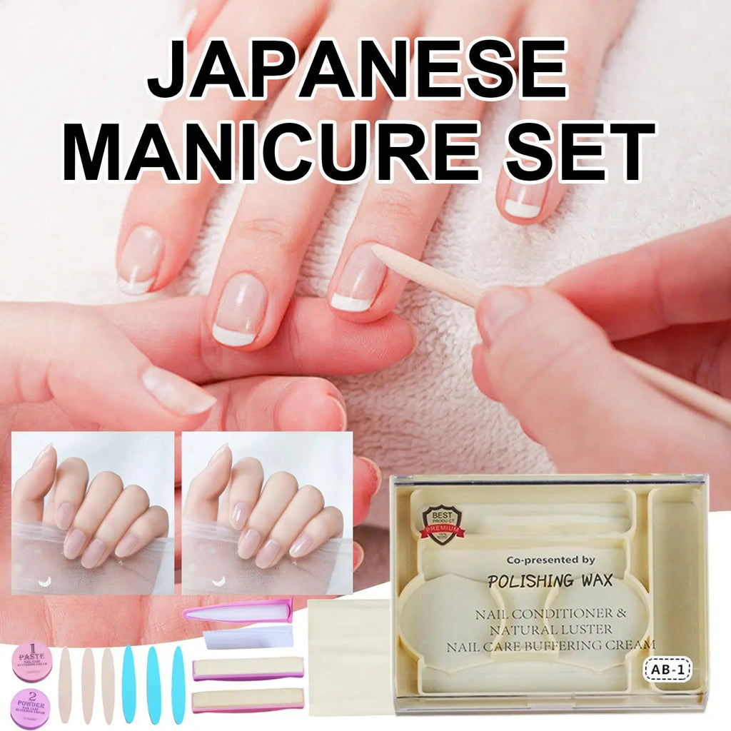 Natural Nail Buffer & Manicure Kit – Home Salon Set for Women