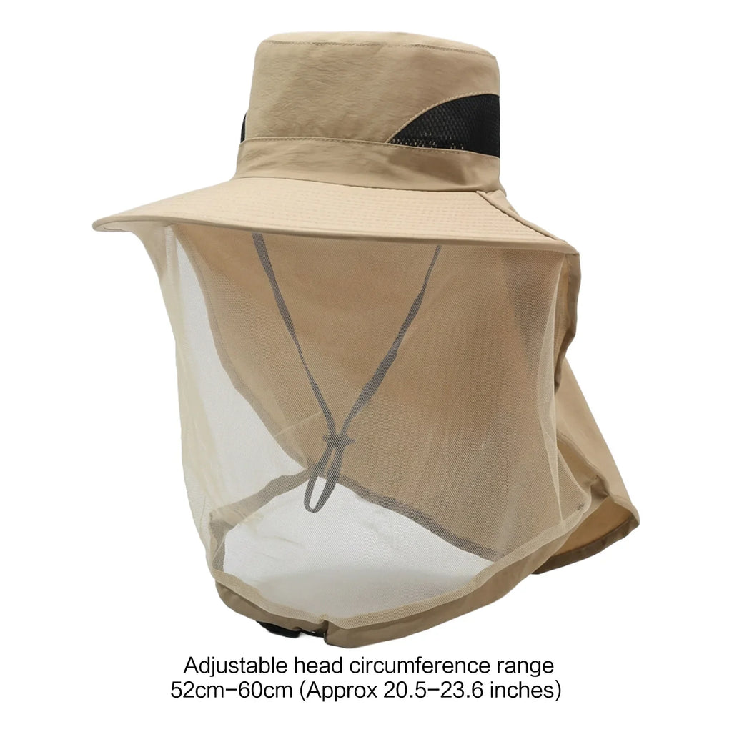 Mosquito Head Net Hat – Full Face & Neck Mesh Protection