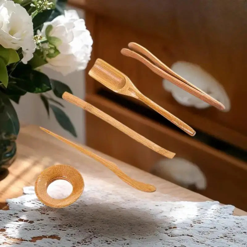 5-Piece Gongfu Tea Ceremony Bamboo Utensils Set | Teaware