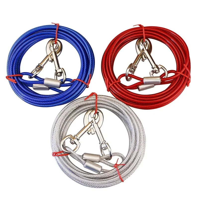 Heavy Duty 3m Dog Tie-Out Cable | Coated Steel Wire Leash