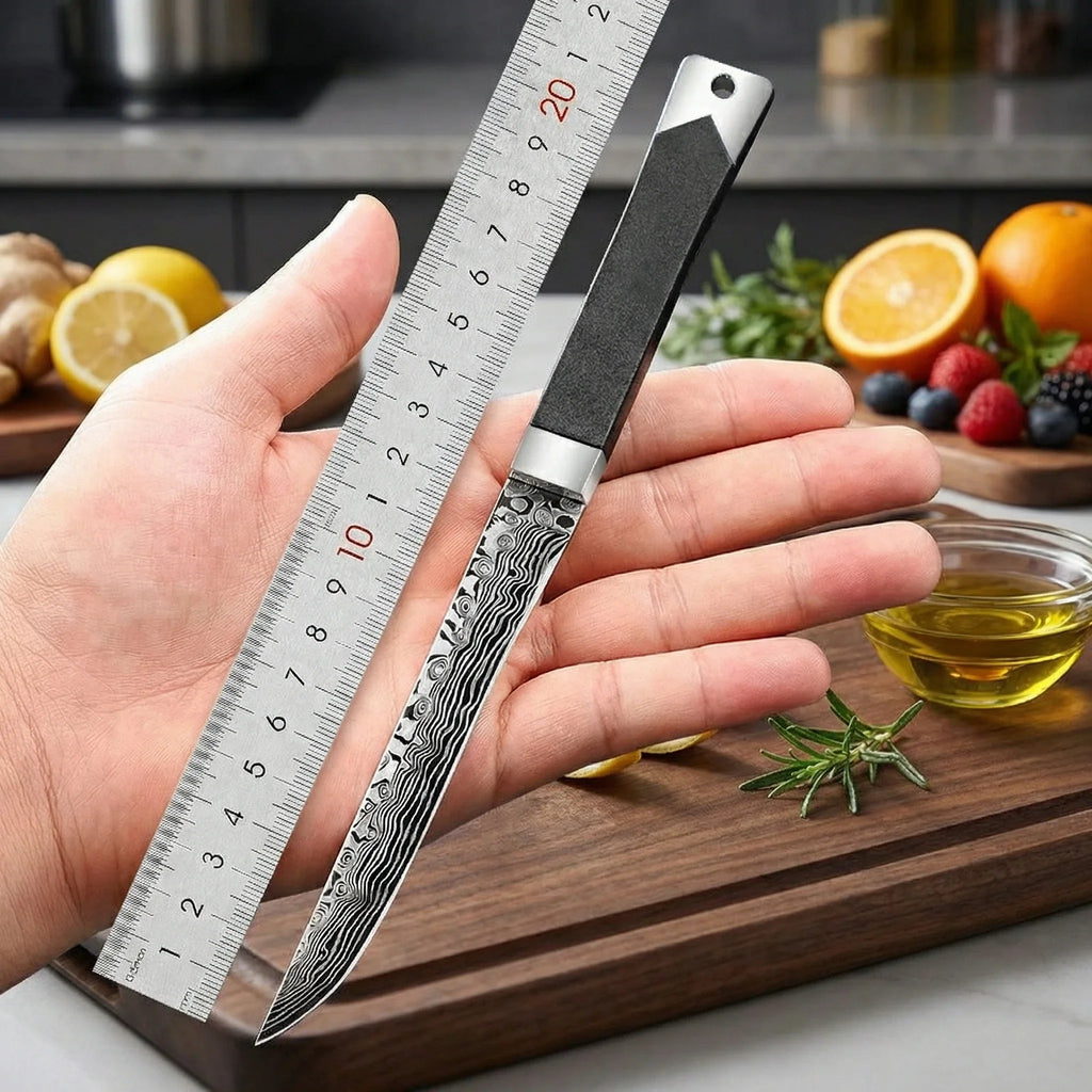 Damascus Steel Boning & Fruit Knife – Sharp Kitchen Blade