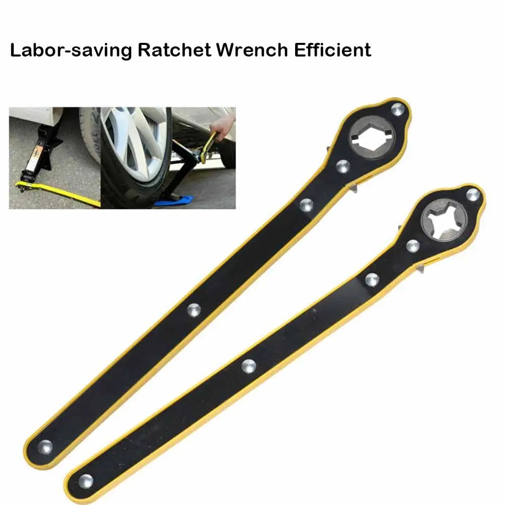 Labor-Saving Ratchet Lug Wrench | Car Tire & Bolt Tool