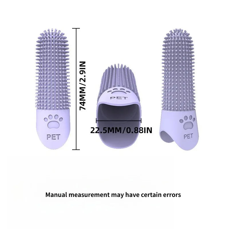 360° Silicone Finger Toothbrush for Dogs & Cats – All Breeds