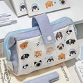 Japanese Dog Pencil Bag – Large Capacity Stationery Pouch