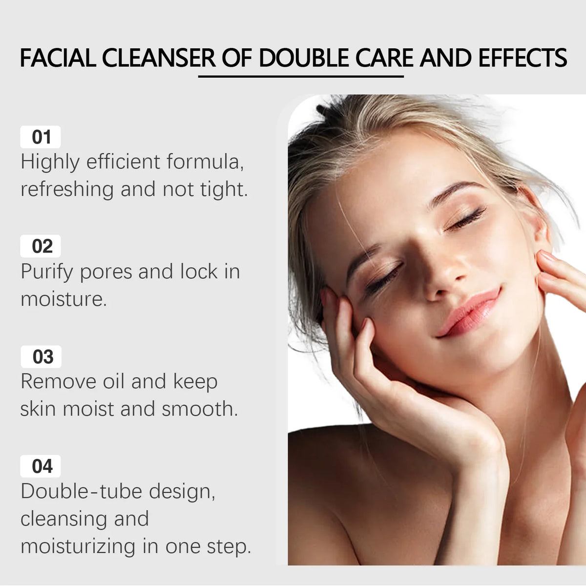 OUHOE 100g Double Cleansing Moisturizing Facial Cleanser