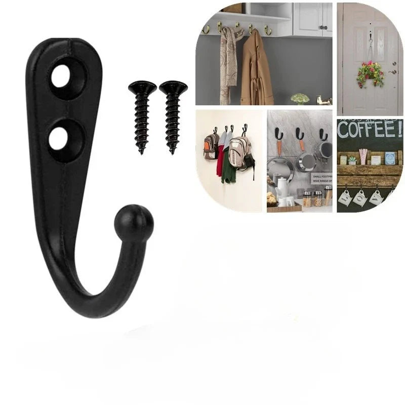 Multipurpose Aluminum Alloy Wall Hooks with Screws | Kitchen & Bath