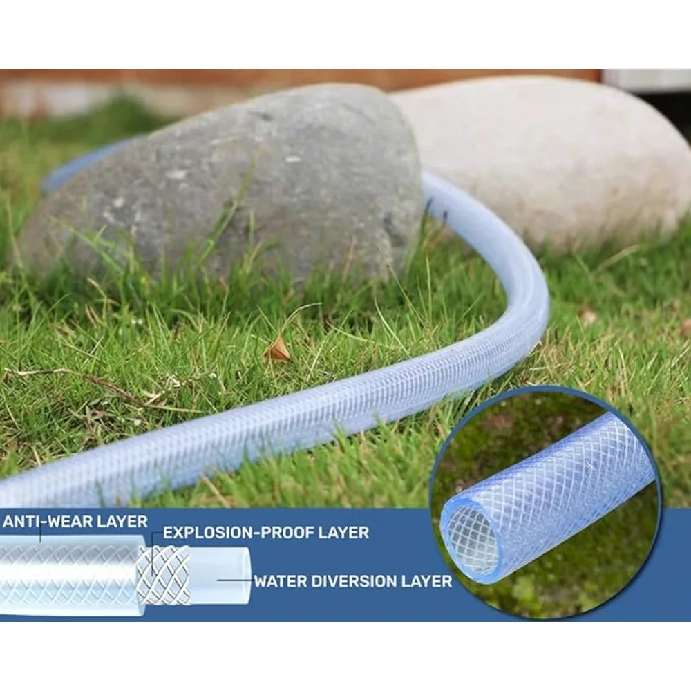 Transparent High-Pressure Silicone Braided Hose | Flexible Tubing