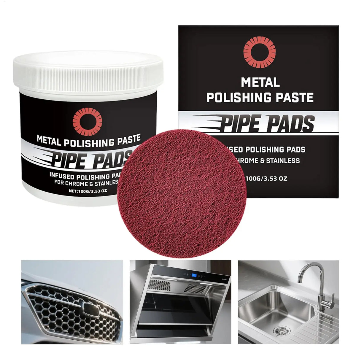 Metal Polishing Paste 100g – Scratch Remover for Chrome & Aluminum