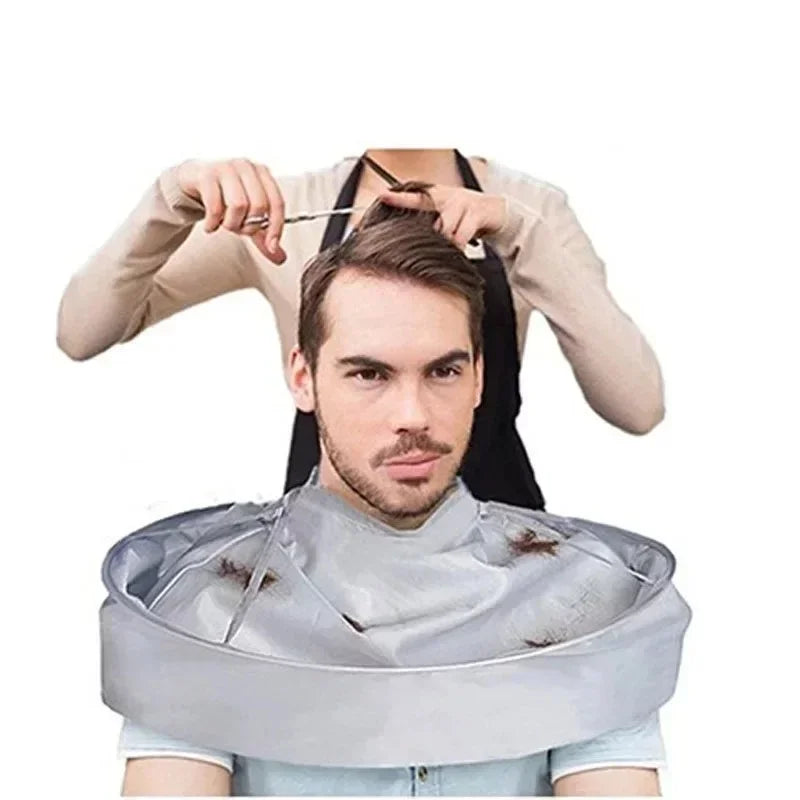 Foldable Haircut Umbrella Cape – Breathable Cloak for Home & Salon