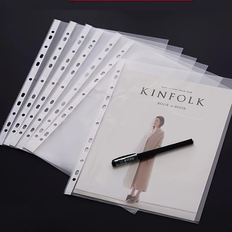 50-Pack A4 Transparent Document Folders – Office & School