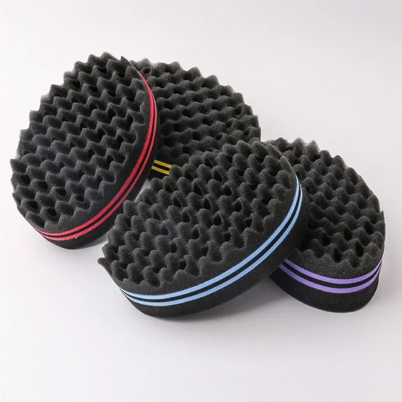 Double-Sided Twist Hair Sponge Brush for Afro & Coily Hair