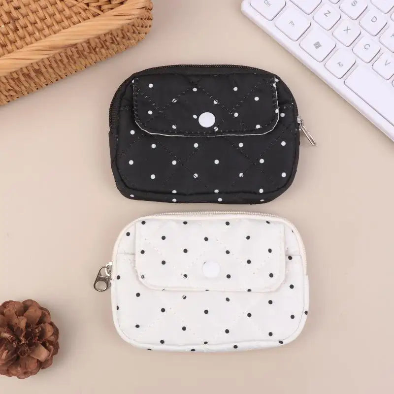 Polka Dot Storage Bag – Cute Coin Card Key Pouch Wallet