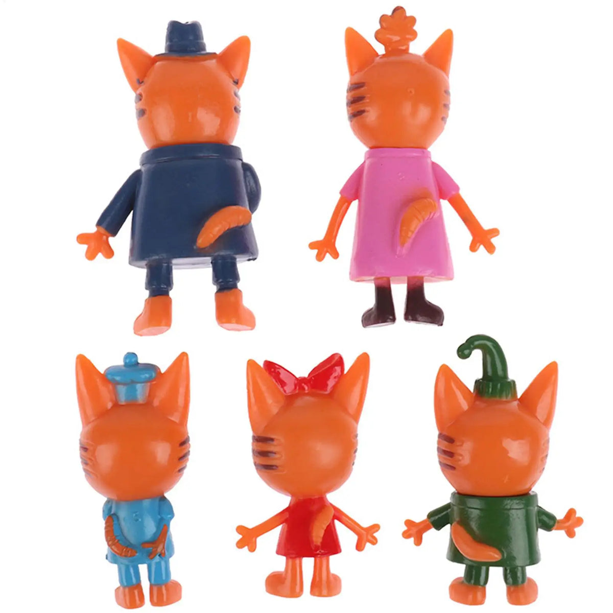 Cute Cat Family Figurines – 5pc Collectible Doll Ornament Set