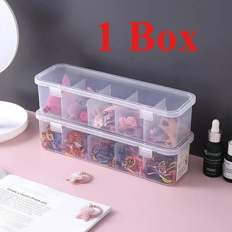 Transparent Compartment Storage Box | Cables, Socks & Home Organizer