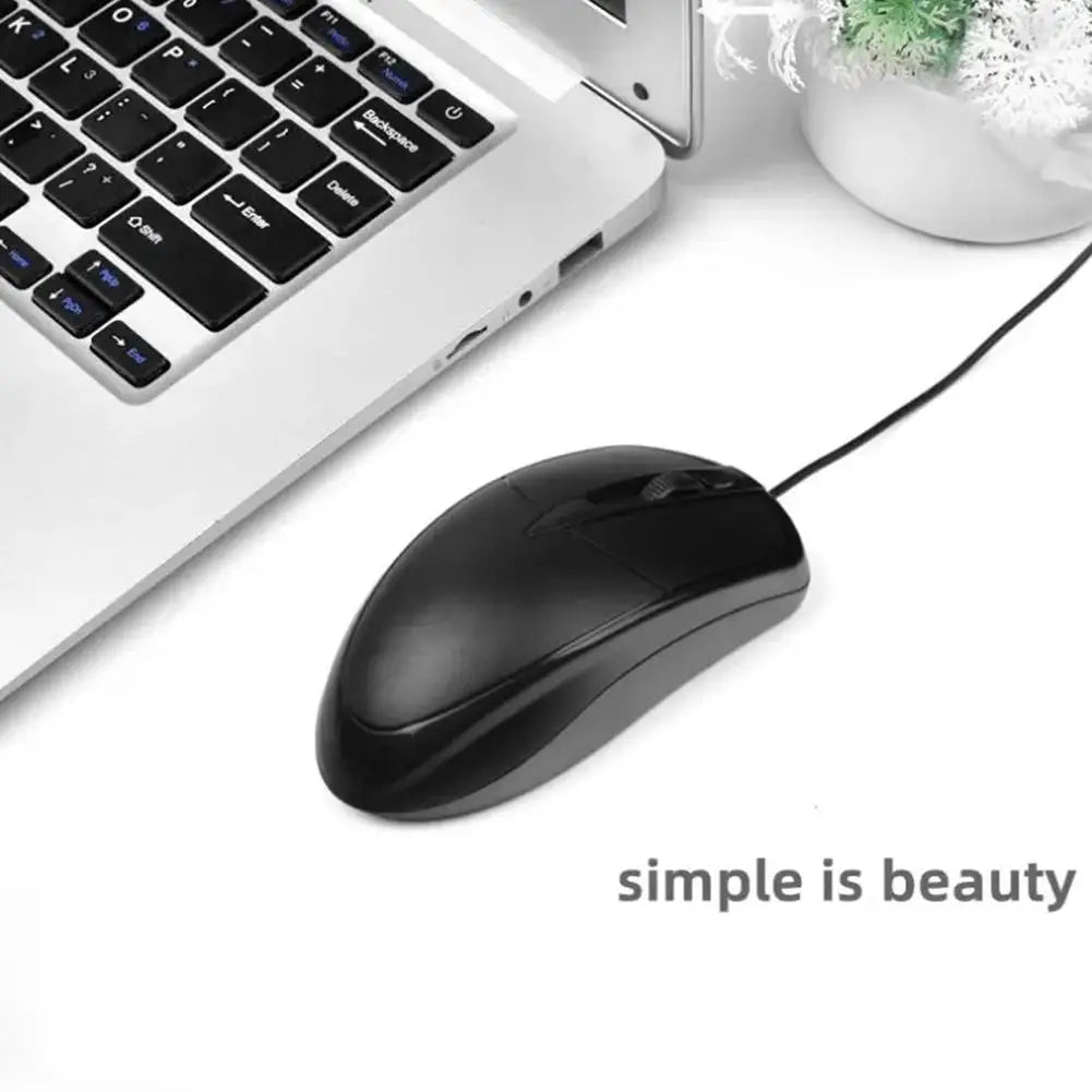 USB Wired Optical Mouse 1200 DPI | Silent Clicks | 1.2m Cable