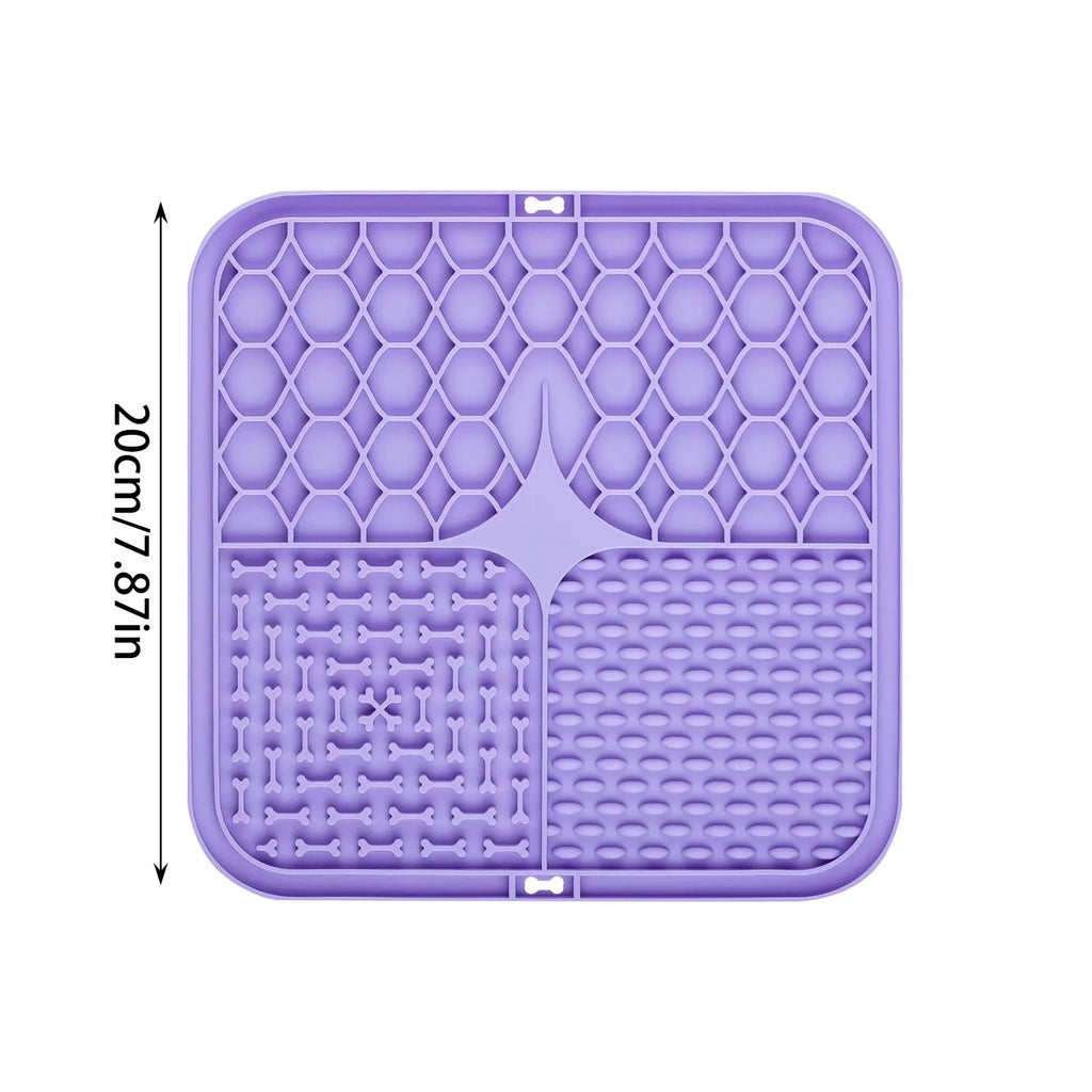 Silicone Dog Lick Mat with Suction Cups | Slow Feeder Pad