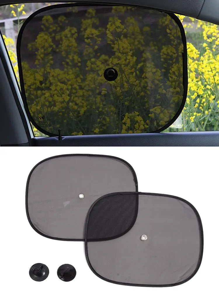 2-Pack Mesh Car Side Window Sun Shades – UV & Heat Blocking