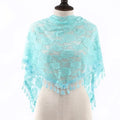 Floral Triangle Scarf Wrap with Tassels – Women's Headband