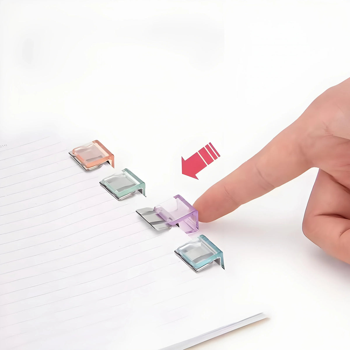 10-Piece Clear Page Holder Durable Plastic Bookmark Office Study