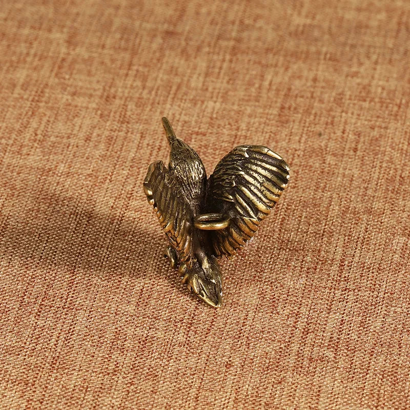 Mini Brass Eagle Statue – Opening Wing Sculpture Home & Office
