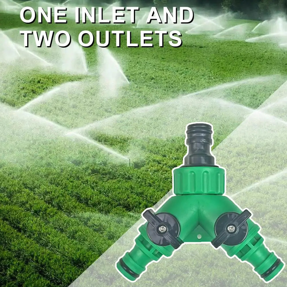 Garden Tap Water Splitter Thread Y Hose Quick Connector Watering