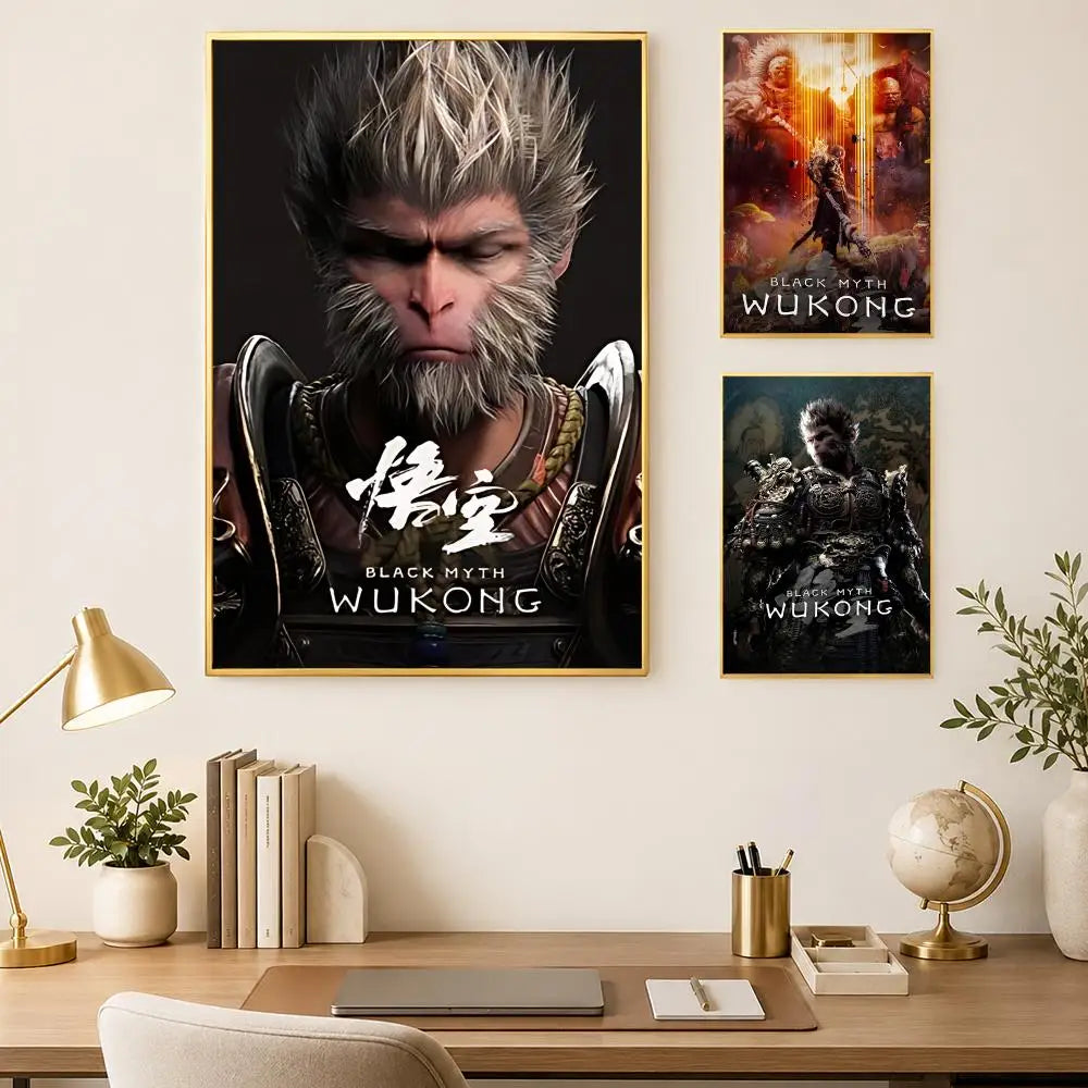 Black Myth Wukong Self-Stick HD Wall Poster – Waterproof Art