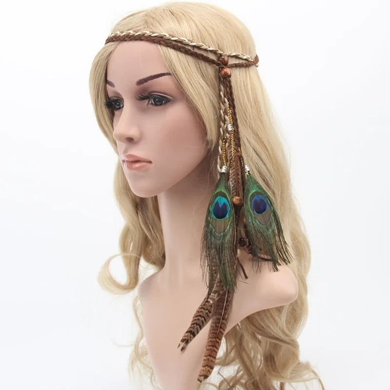 Feather Headband – Boho Festival Hairband & Headdress