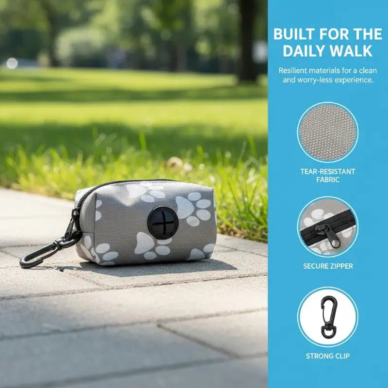 Pet Dog Poop Bag Holder Leash Attachment Adjustable Mini Travel