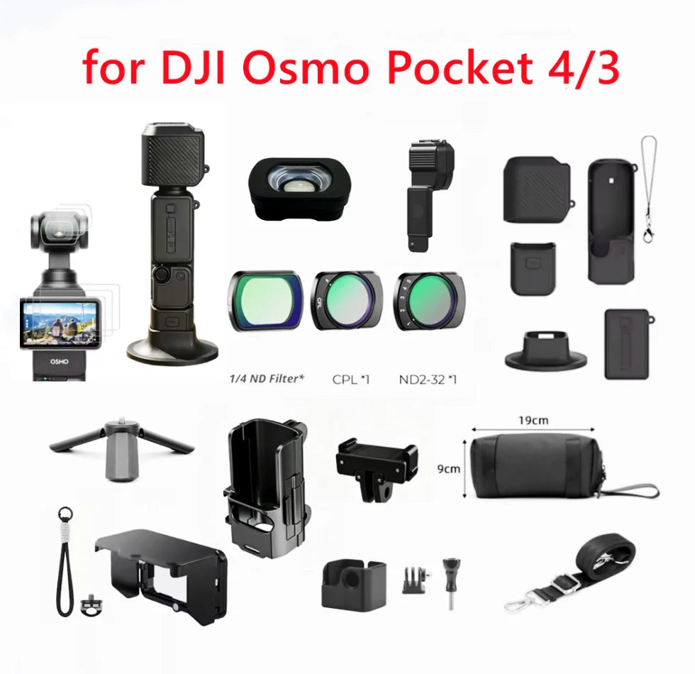 DJI Osmo Pocket 4/3 Accessories Kit – Case, Mount & Tripod