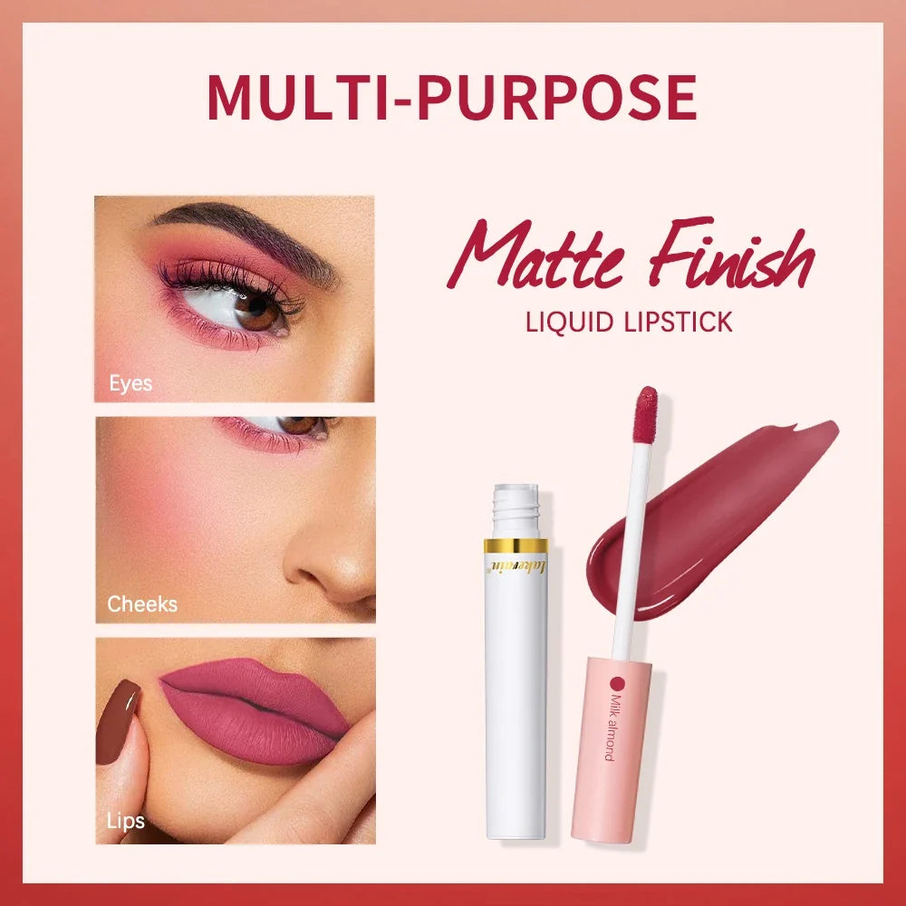 Velvet Matte Liquid Lipstick Set – 4pcs Waterproof Long-Lasting