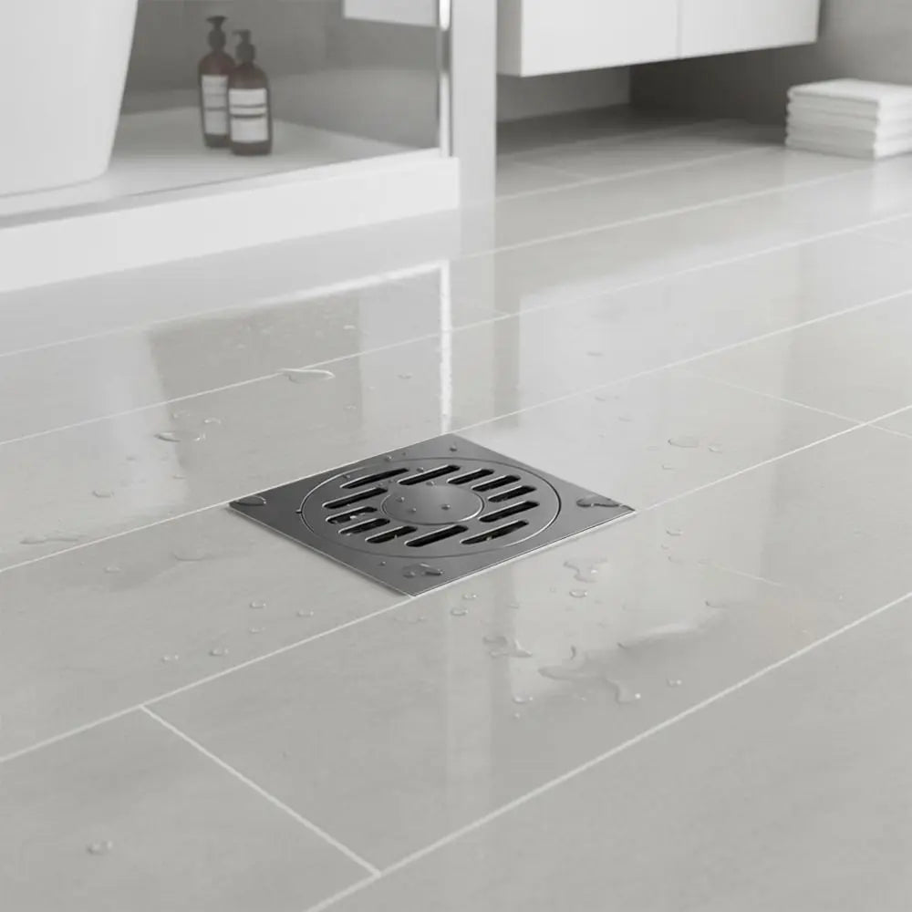 Stainless Steel Shower Floor Drain Grey Backflow Preventer Kitchen