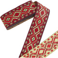 Boho Jacquard Ribbon 2" Rhombus Woven Trim – 7.66 Yards