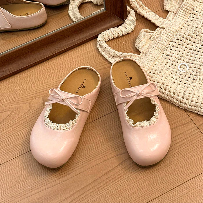 Chunky Heel Women's Mules – Closed Toe Slip-On Slide Sandals