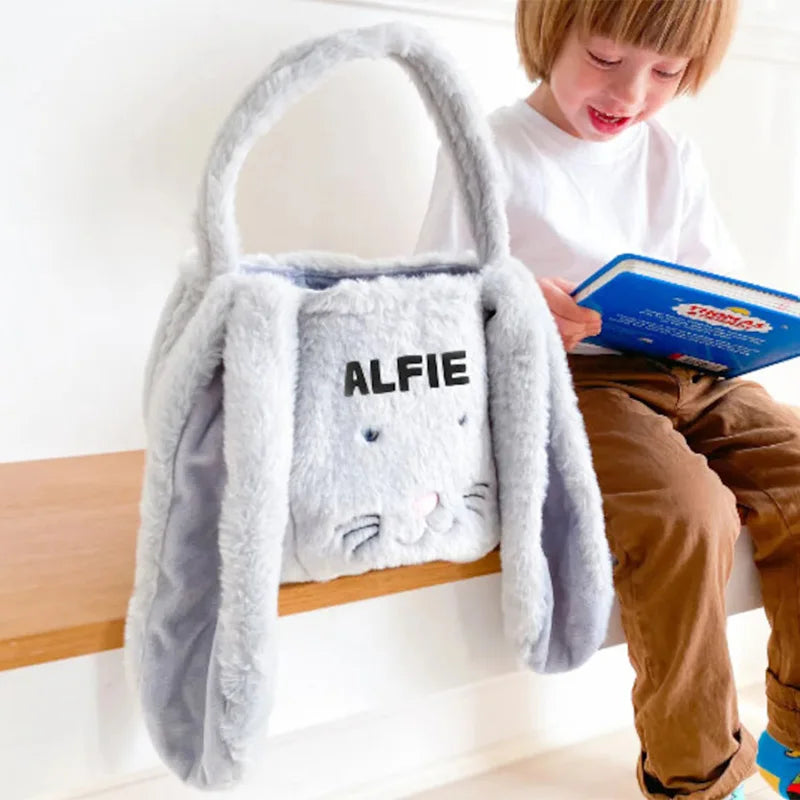 Personalized Easter Bunny Bag | Custom Name Egg Hunt Basket